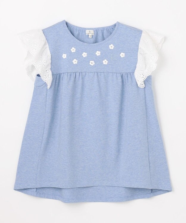 組曲 KIDS 【150-160㎝】 petit fleur エンブロイダリーチュニック ブルー