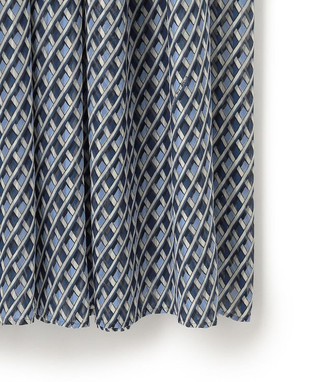 23区 L 【洗える】Ratti コラージュプリント ワンピース ブループリント