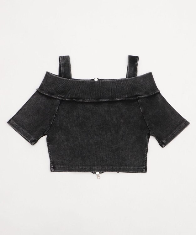 WEGO オフショルWジップトップス スミクロ