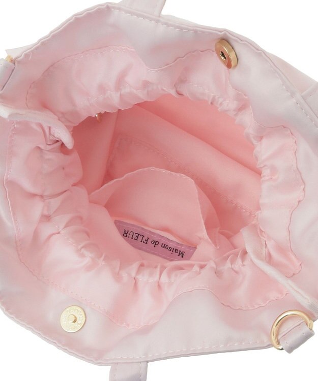 Maison de FLEUR クリアダブルリボン2Wayトート Pink