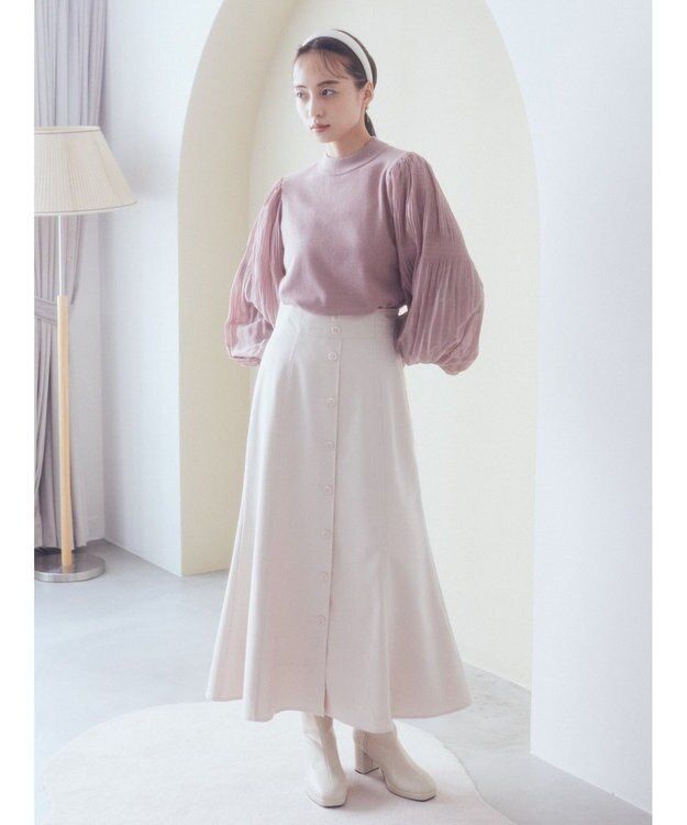 earth music&ecology マジョリカニットプルオーバー Pink Beige