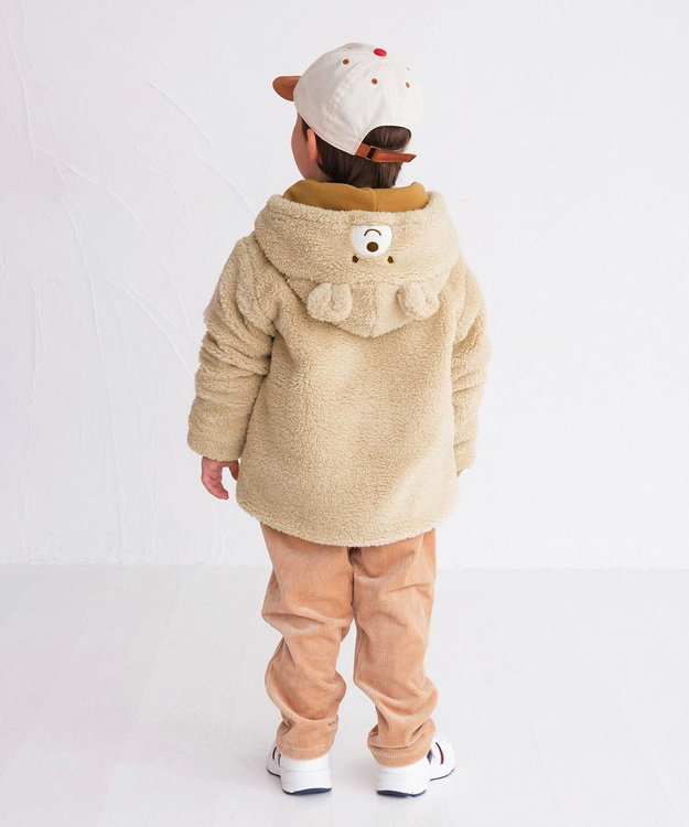 70-110cm】 もこくま顔ドン ボアジャンパー / MIKI HOUSE HOT BISCUITS