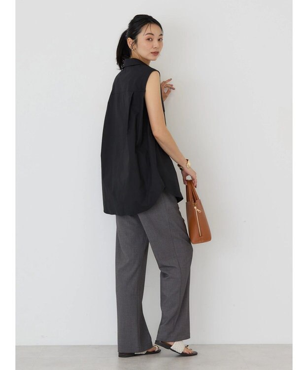 AMERICAN HOLIC ノースリーブＷポケットシャツ Black