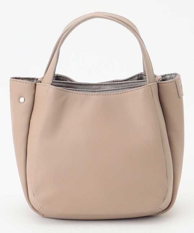 Y'SACCS イタリアンシープ 2wayラウンドトート グレージュ