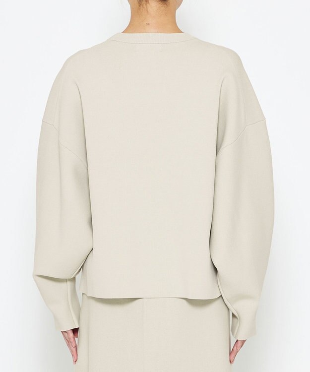 uncrave 【洗える】スムースニット スウェット風プルオーバー（uncrave WHITE） ミントグレー