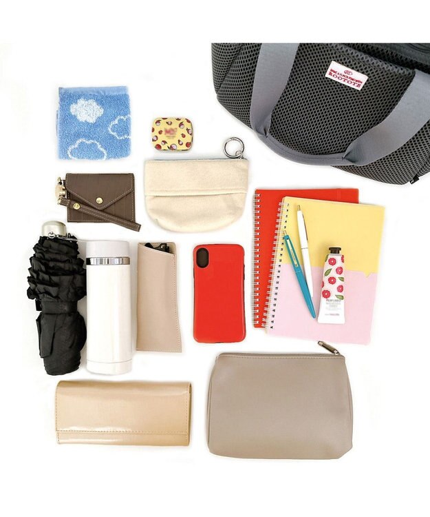 ROOTOTE 3672【仕切り+自立+肩掛け】 LT.デリ.パルーティ.ウエッファ-A 02：グレー