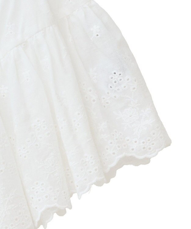 earth music&ecology エンブロイダリー刺繍ラップスカート Off White