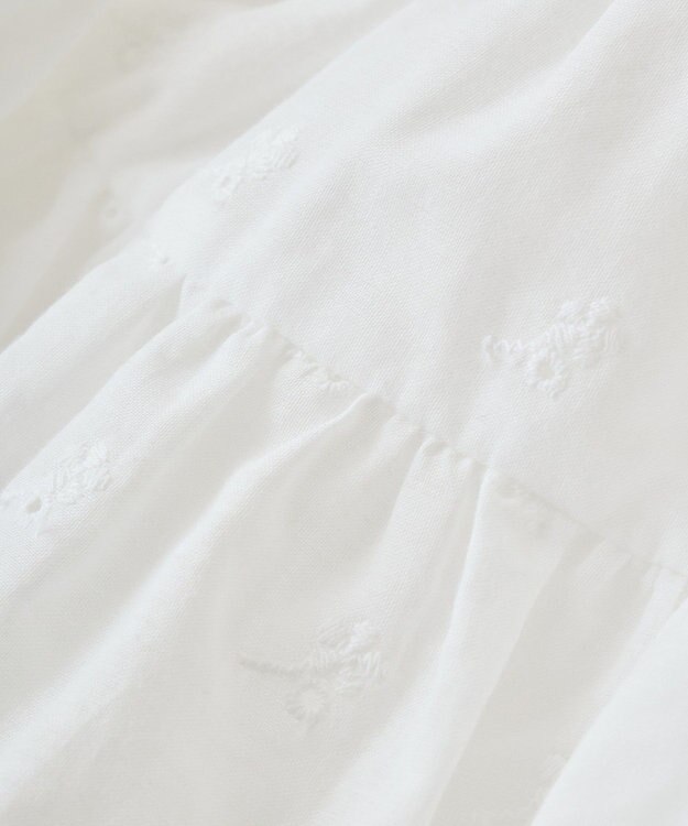 earth music&ecology エンブロイダリー刺繍ラップスカート Off White