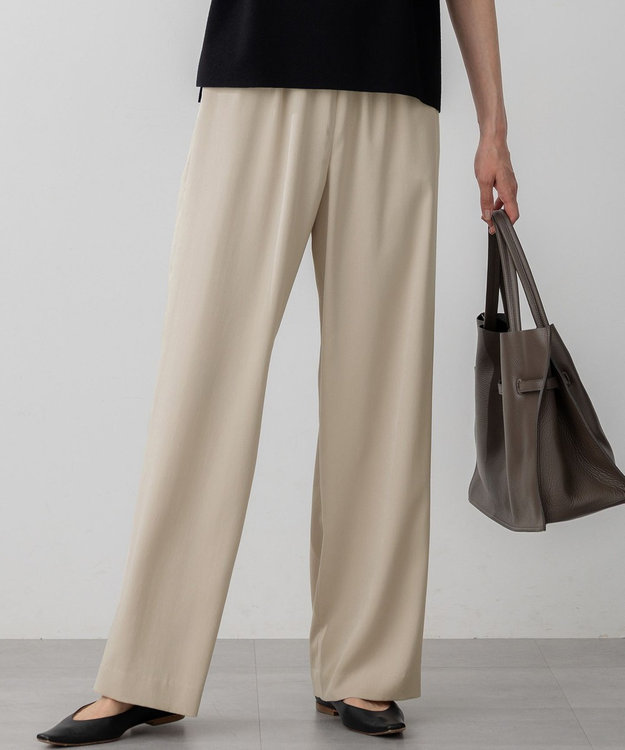 見上愛さん着用/洗える】スエーディーサテン ワイド パンツ / 23