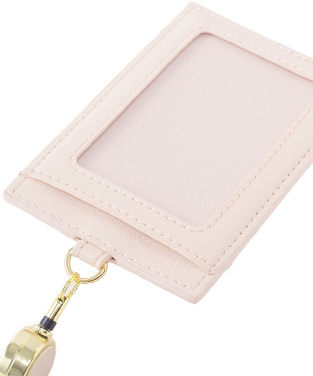 Maison de FLEUR リール付きビジューリボンパスケース Pink