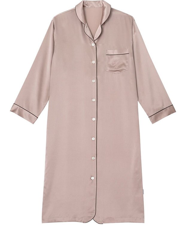 ワコール／睡眠科学 【ネグリジェ】　長袖　シルク　絹100%　吸放湿性　睡眠科学／ワコール　YNX544 ロマンピンク