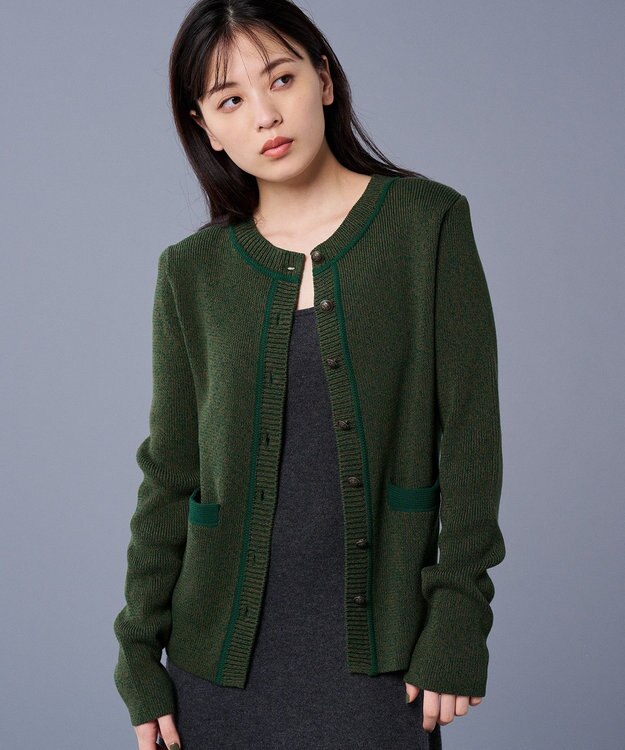 uncrave 【モデル村岡美里さん × uncrave STANDARD】ニットジャケット グリーン