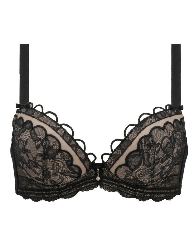 BRADELIS New York 【BRADELIS New York / 育乳補整ブラ・STEP2 寄せる】ナオミステップ2ブラ24S1 脇高設計でしっかり寄せ上げ ブラック