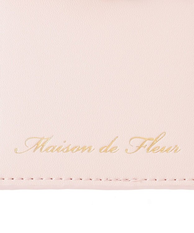 Maison de FLEUR リール付きビジューリボンパスケース Pink
