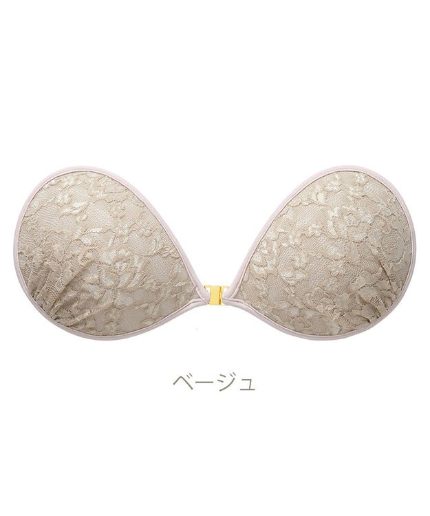 BRADELIS New York 【NuBra / ボリュームアップ】パテッドヌーブラ クラシカルブーケ 蒸れにくい バックレス コレクション デザインヌーブラ 正規品 ベージュ