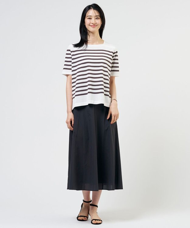 J.PRESS LADIES 【WEB限定カラーあり】アキハ BREEZE COOL フレア スカート スレート系