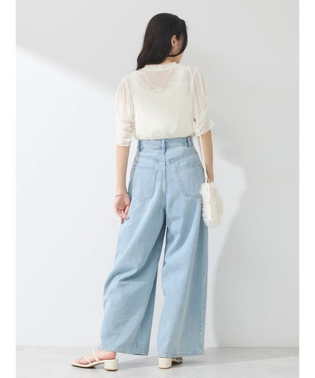 earth music&ecology ５分袖シアーインナー White