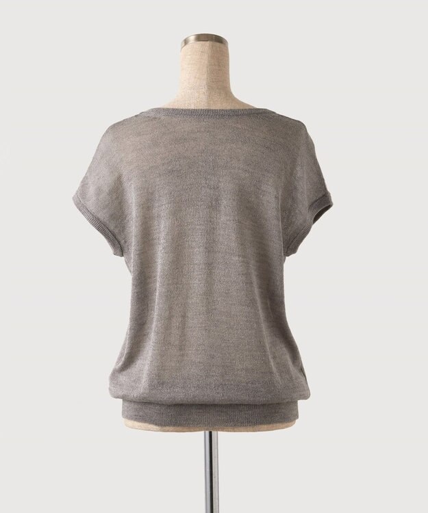 TOQUE 〈大草直子さんアドバイザー〉 【天然素材/2WAY】アルパカシルクニットVネックフレンチ グレー
