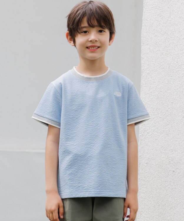 J.PRESS KIDS 【100-130cm】サッカージャージ リブＴシャツ スカイブルー系