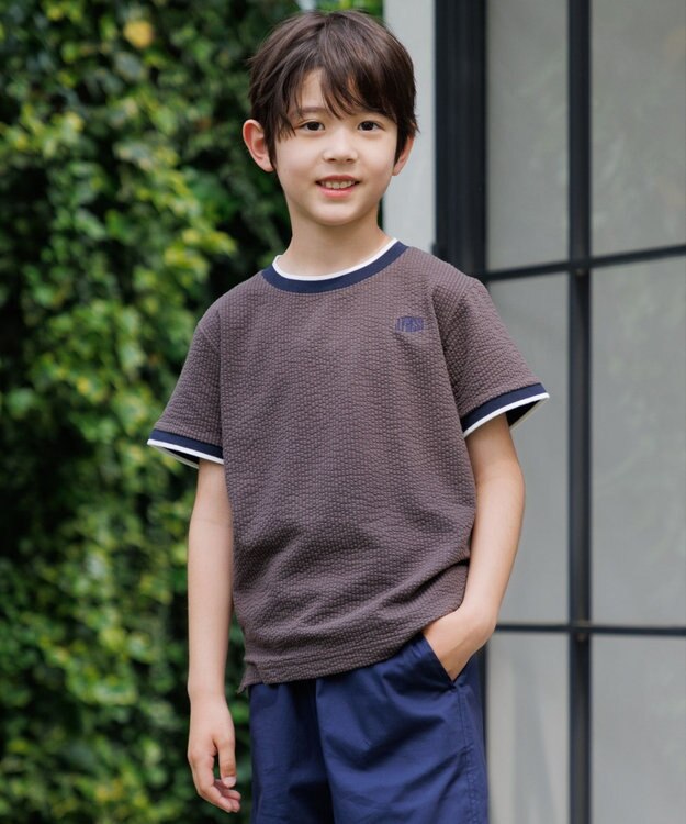J.PRESS KIDS 【100-130cm】サッカージャージ リブＴシャツ ダークブラウン系