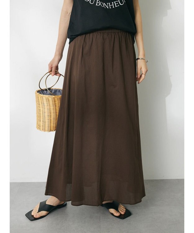 CRAFT STANDARD BOUTIQUE インド綿Ａラインスカート Brown