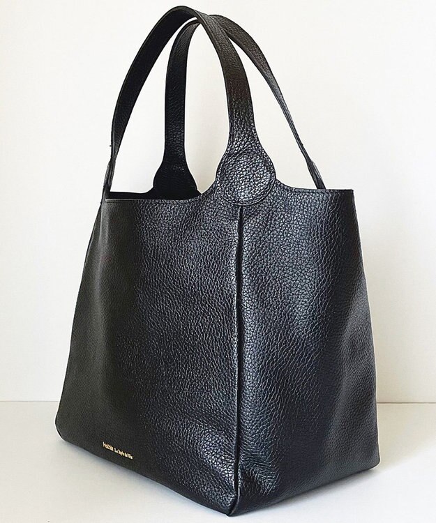 Hekhèr Le Style de Vie 【日本製/セレモニーにも】シュリンクレザー ハンドバッグ medium ブラック