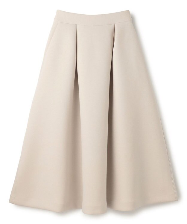 UNFILO L 【VERY×UNFILOコラボ】BEAUTY FORM JERSEY+ ボリューム フレアスカート グレージュ