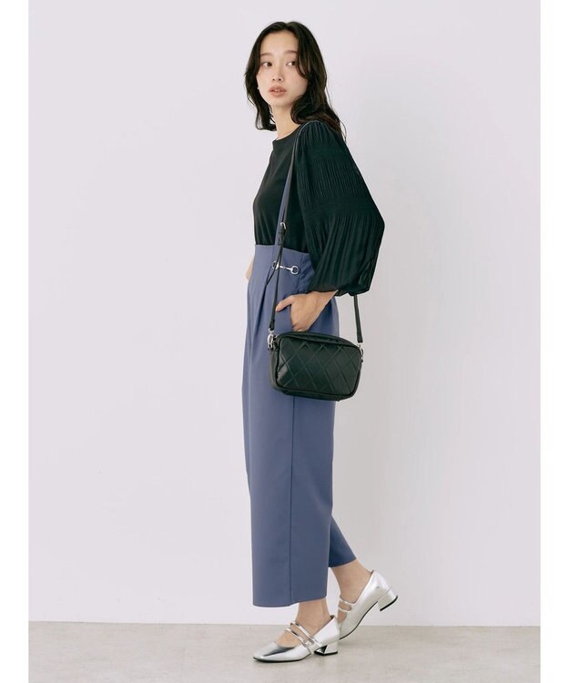 earth music&ecology ビット付きサロペット Blue