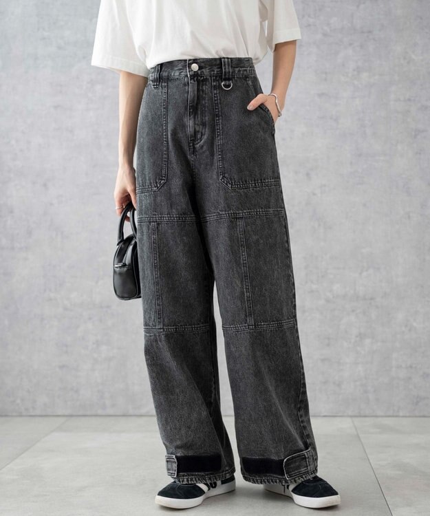 WEGO デニムベイカーステッチパンツ ブラックその他