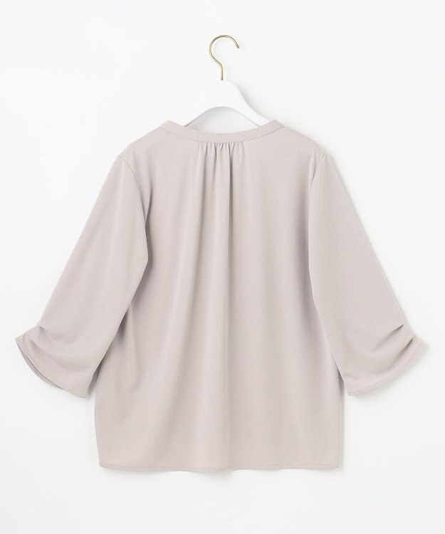 ANY SIS 【UVケア】エアリードレープスムース 7分袖 トップス ローズグレー