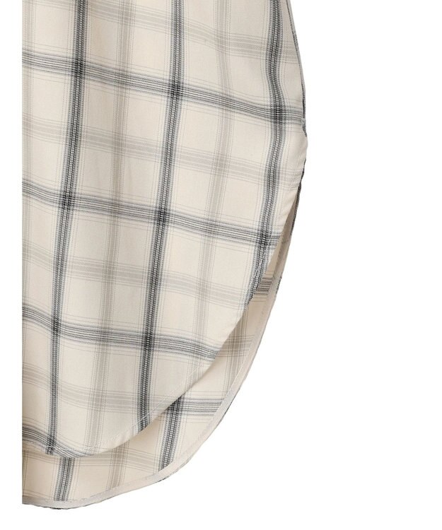 AMERICAN HOLIC イージーケアＷポケットシャツワンピース Check Ivory