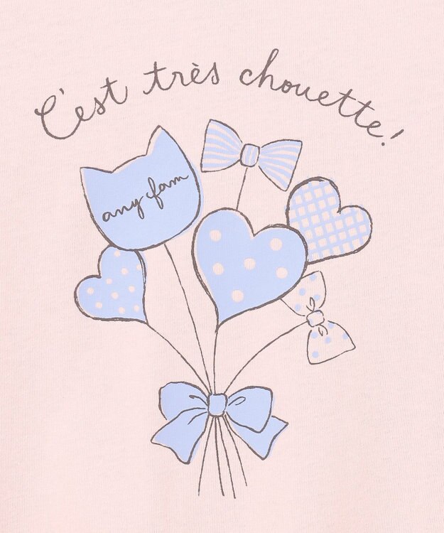 ANY KIDS 【WEB限定】7daysプリントTシャツ ピンク×風船