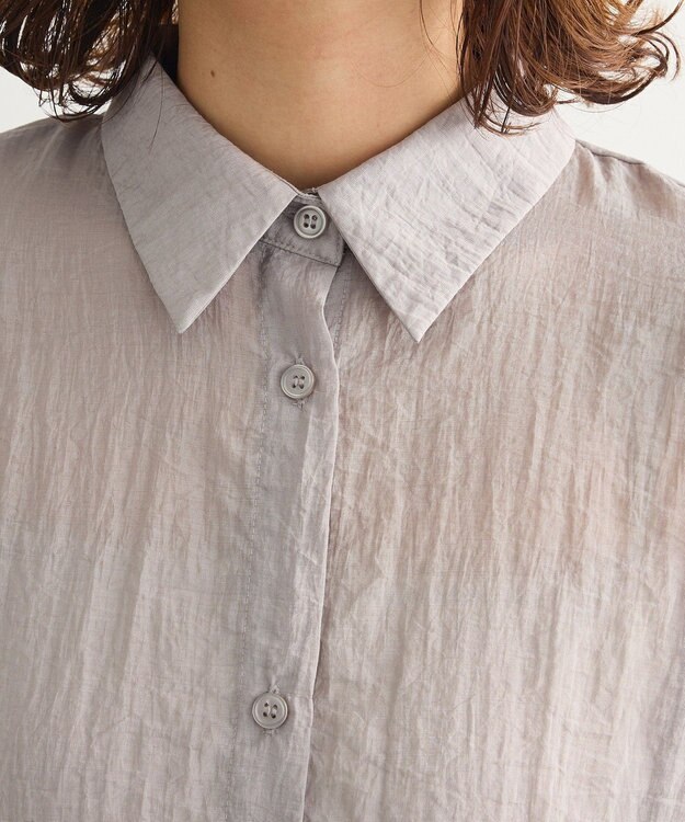 Green Parks ＳＥＴ２点ラメシャギービスチェ＋シャツ Charcoal Gray