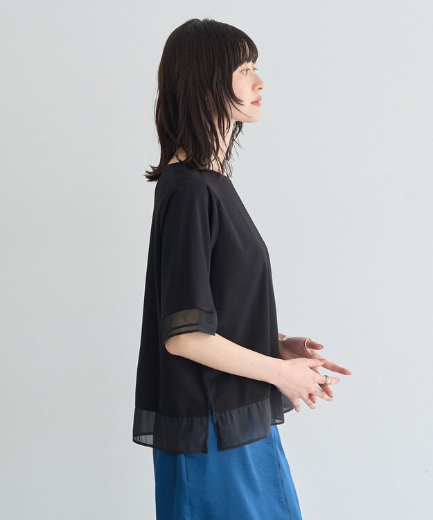 YECCA VECCA シアーMIXプルオーバー Black