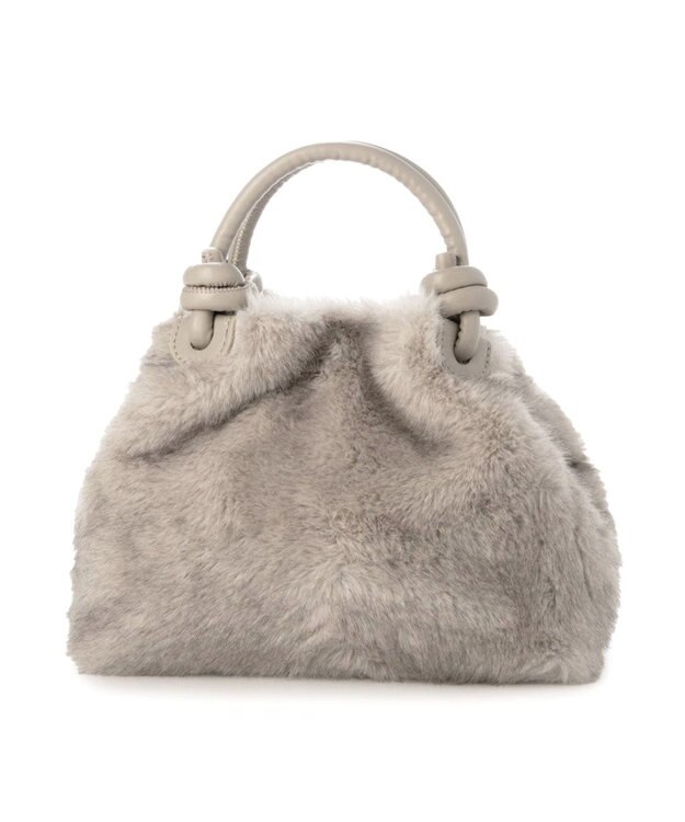 UNBILLION カシュカシュ cachecache / ミンク風フェイクファーノットハンドルバッグ GY