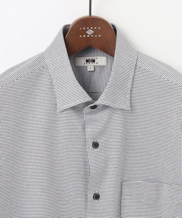 JOSEPH ABBOUD 【キングサイズ・快適な着心地/イージーケア】コンパクトジャージースクエアジャガート 半袖 シャツ ダルブルー系7
