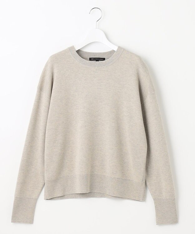 23区 L 【洗える】コットンウール クルーネック プルオーバー ベージュ系