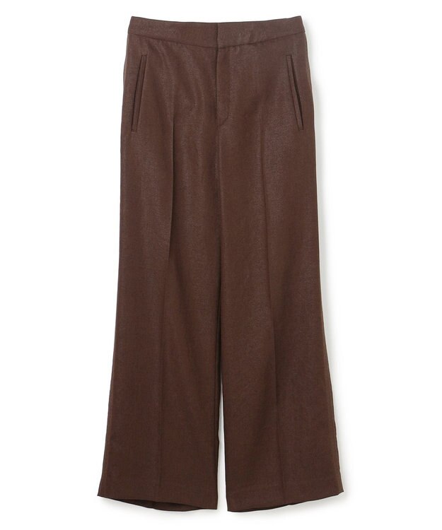 BEIGE， CAROLE / リネンライクフルレングスワイドパンツ Bordeaux