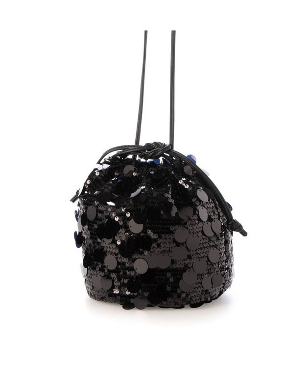 UNBILLION カシュカシュ cachecache / 2wayスパンコール巾着ショルダー ブラック