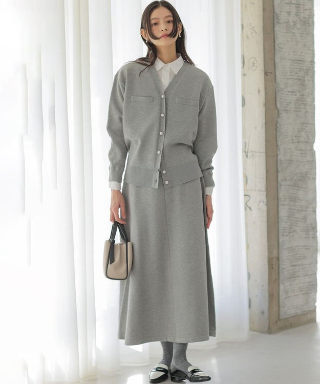 組曲 スウェットニット スカート ライトグレー系