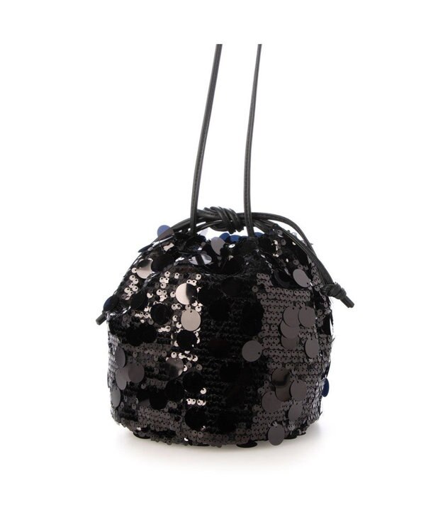 UNBILLION カシュカシュ cachecache / 2wayスパンコール巾着ショルダー ブラック