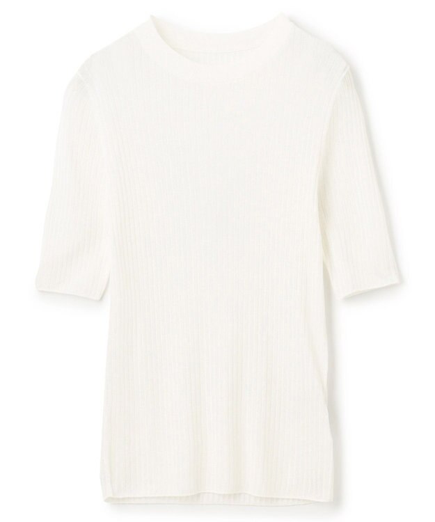 uncrave ラスターシアーニット ワイドリブトップス オフ