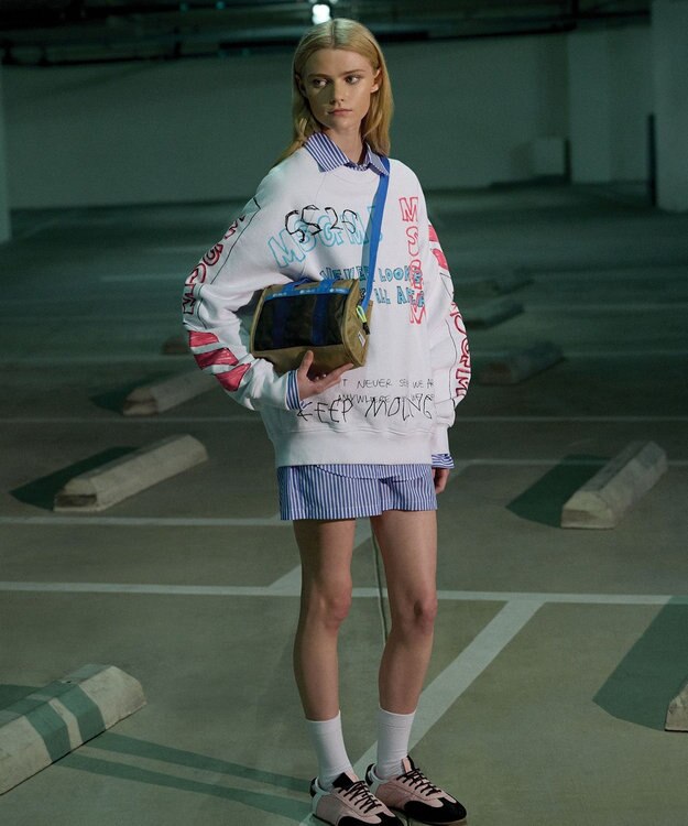 LeSportsac MSGM METRO XBODY/メトロカーキ/ブルー メトロカーキ/ブルー