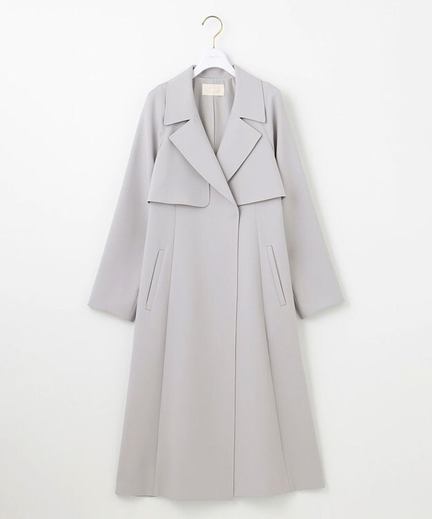 ANY SIS 【洗える】Nobleライトトレンチ コート ライトグレー