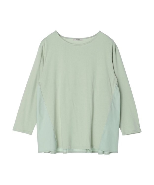 Green Parks バックギャザー布帛切替プルオーバー Green