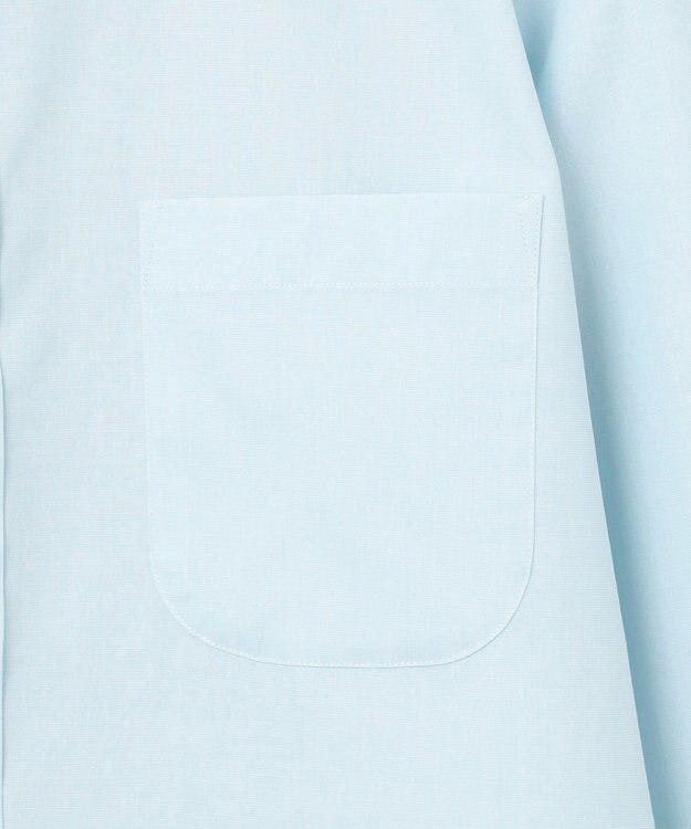 GOTAIRIKU 【形態安定】PREMIUMPLEATS_スモールワイドカラー 通年ドレスシャツ サックスブルー系