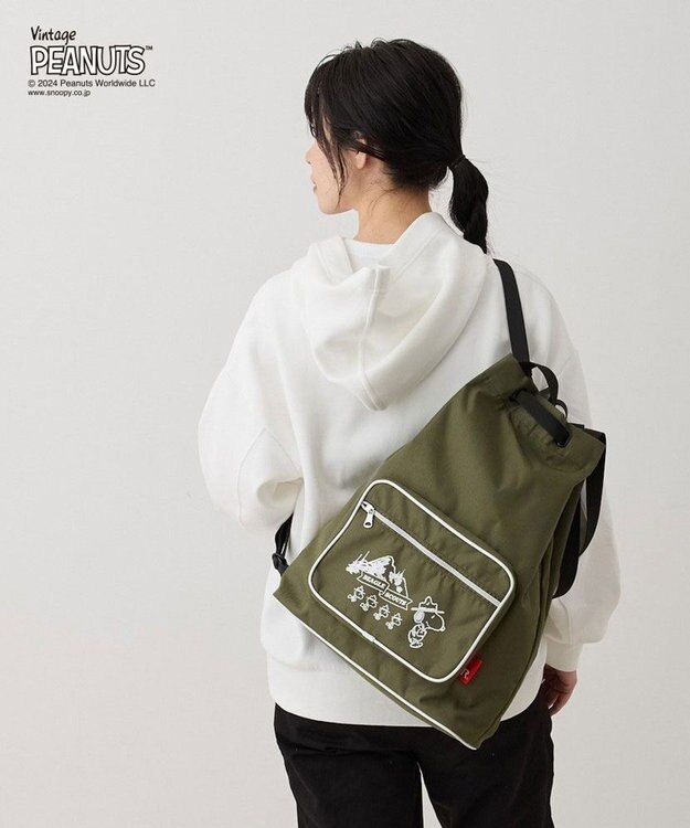 ROOTOTE 8388【スヌーピー】IP.セオルー.デルタ.ピーナッツ-9J 03：オリーブ