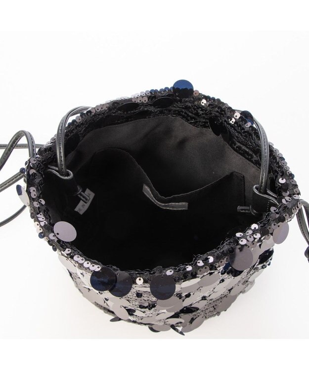 UNBILLION カシュカシュ cachecache / 2wayスパンコール巾着ショルダー ブラック