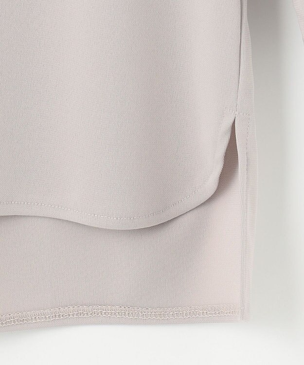 ANY SIS 【UVケア】エアリードレープスムース 7分袖 トップス ローズグレー