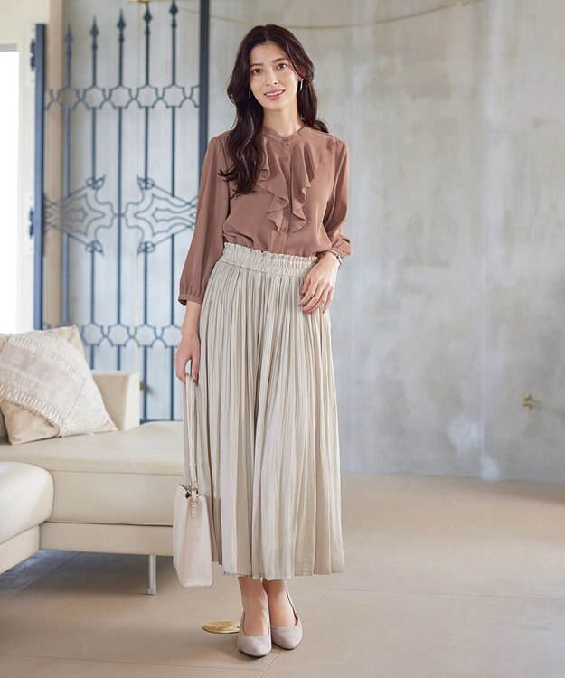 Tiaclasse 【洗える】フリルブラウス ピンク